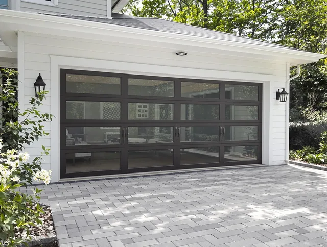 Montville Garage Door Repair design specialist presenting custom garage door options to Montville homeowner