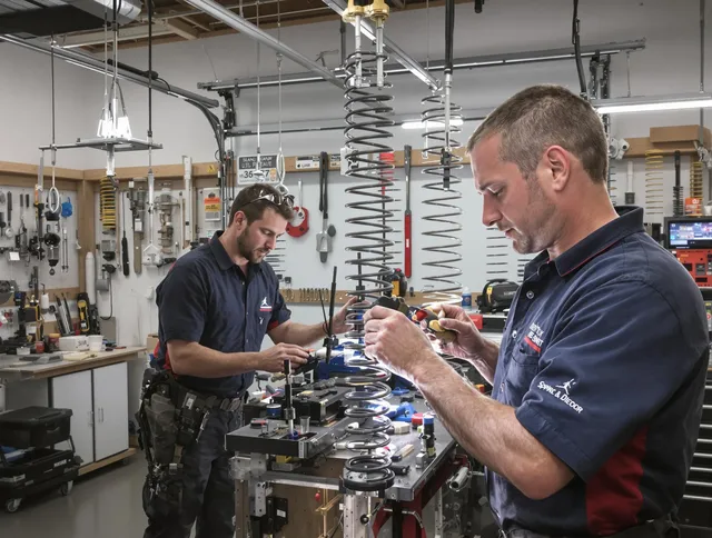 Garage door spring repair service by Montville Garage Door Repair in Montville